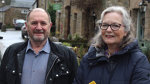 Cllr Peter Jackson and Cllr Joyce Pritchard smiling